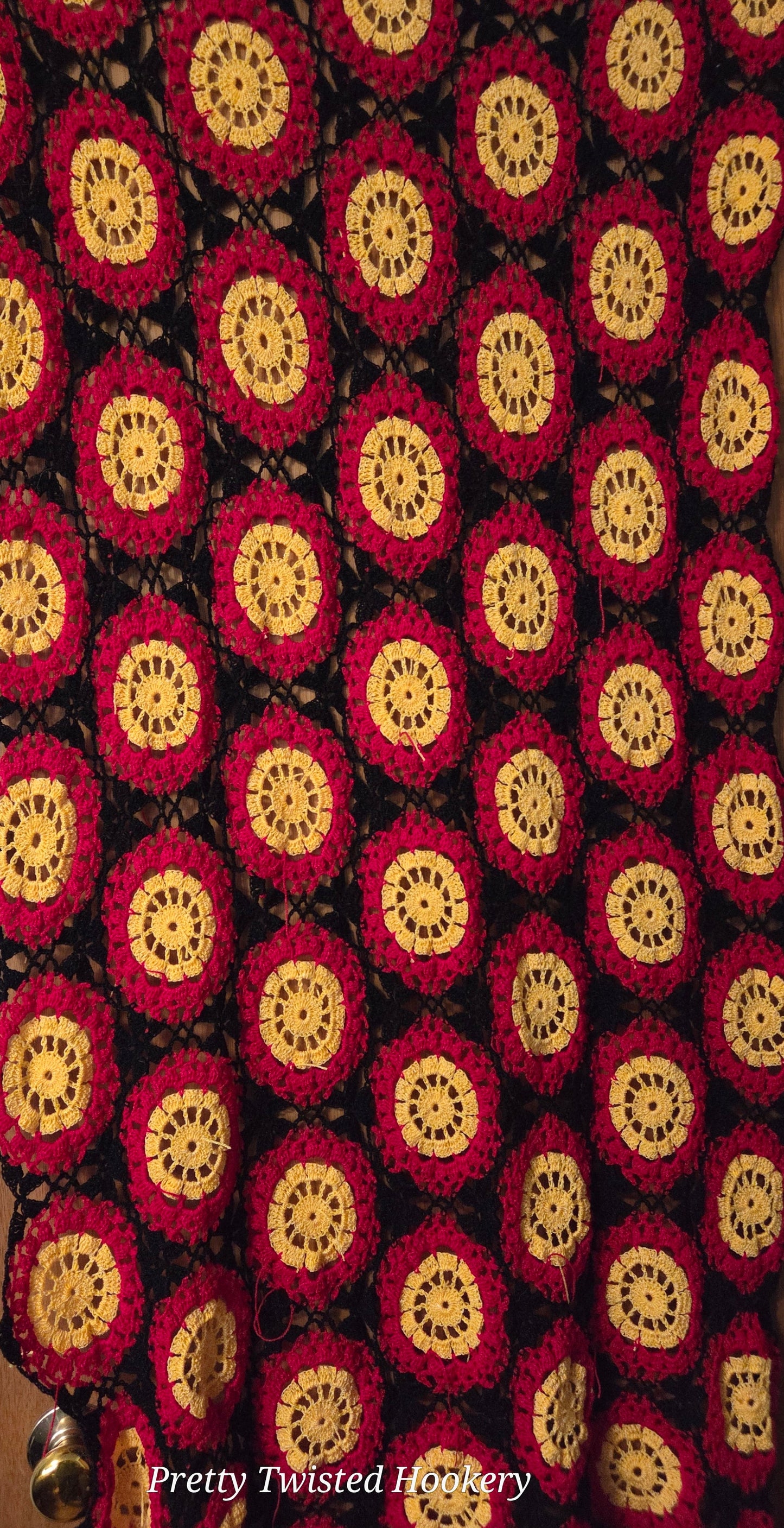 Rectangle flower shawl